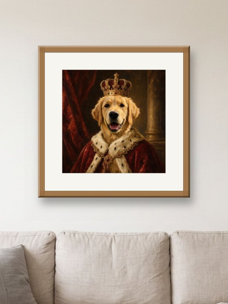 The Monarch created square, in a square frame on a wall