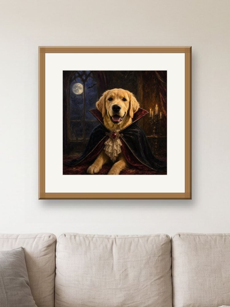 The Vampire Count created square, in a square frame on a wall