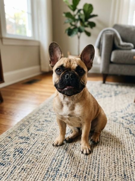 The original photo of the french bulldog